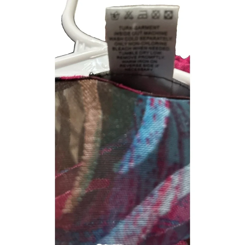 DAMEE Inc. Sheer Blouse Jacket Rainbow Wired Collar XL Maximalist Art to Wear - Picture 10 of 10